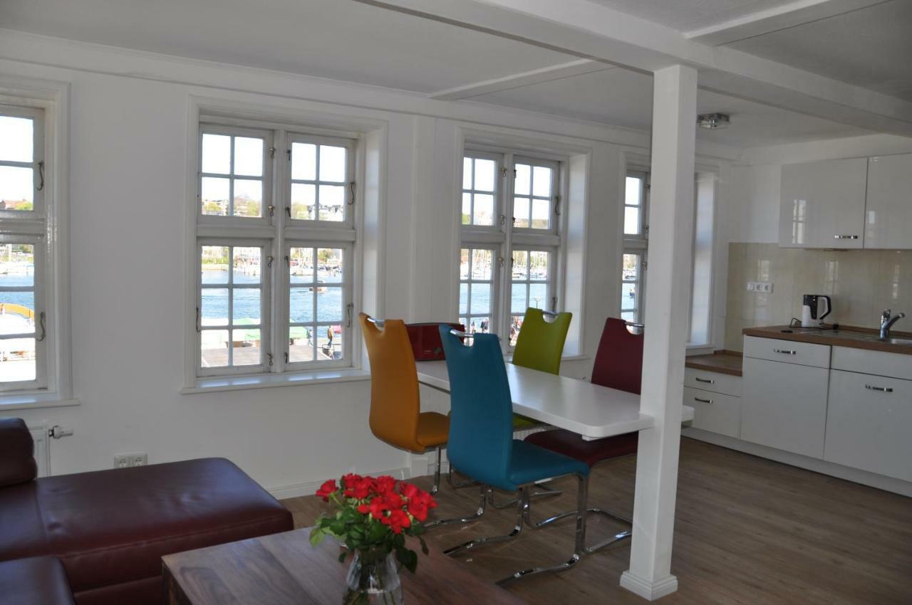 Ferienwohnung Hafenblick vom Kapitänshaus Flensburg Exterior foto