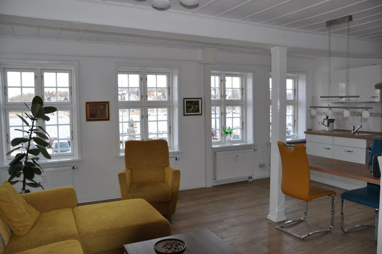 Ferienwohnung Hafenblick vom Kapitänshaus Flensburg Exterior foto